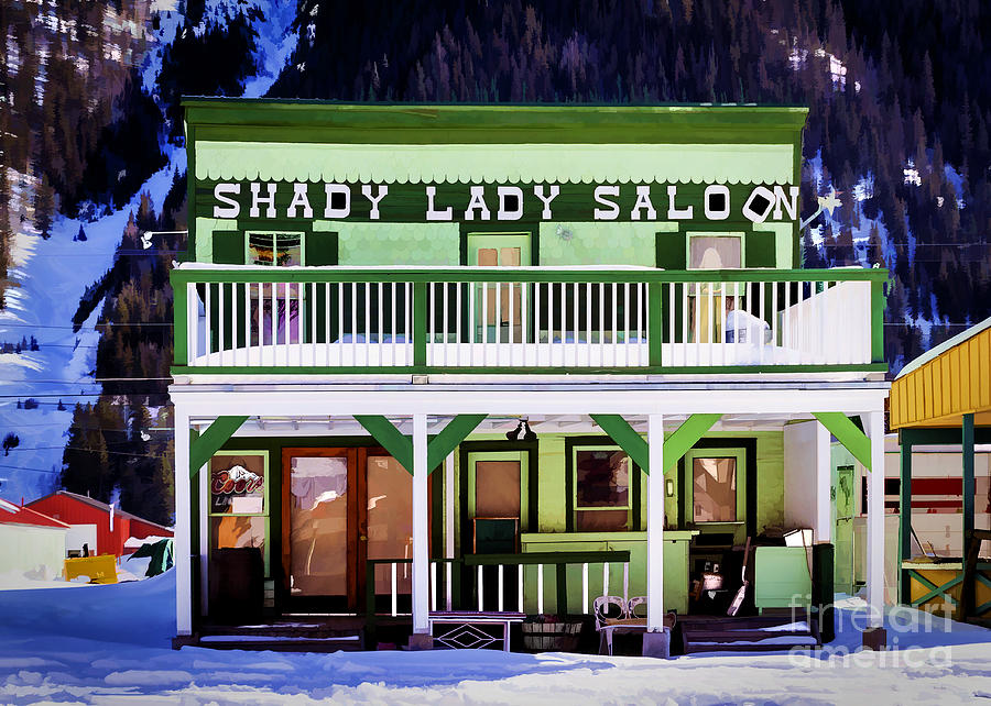 Winter Painting - Shady Lady Saloon by Janice Pariza