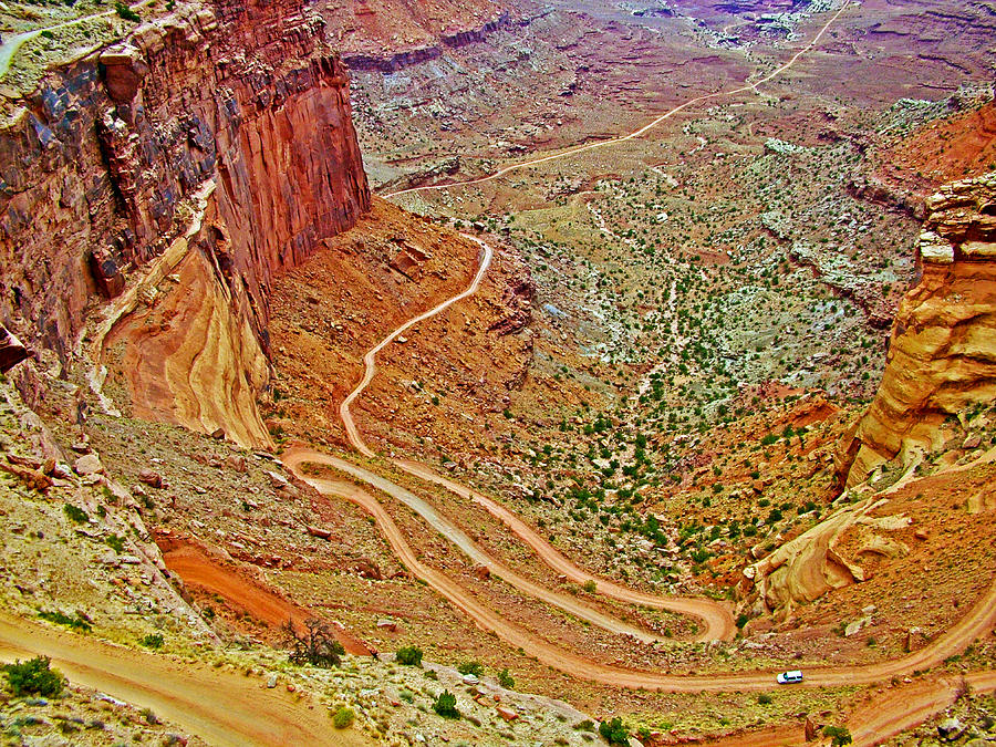 Shafer Trail Overlook in Island in the Sky District of Canyonlands National Park-Utah  Photograph by Ruth Hager