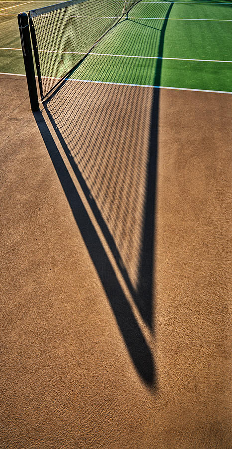 Shadows And Angles On The Court Photograph by Gary Slawsky