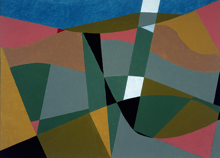 Shafted Landscape, 2001 Oil On Board Photograph by George Dannatt