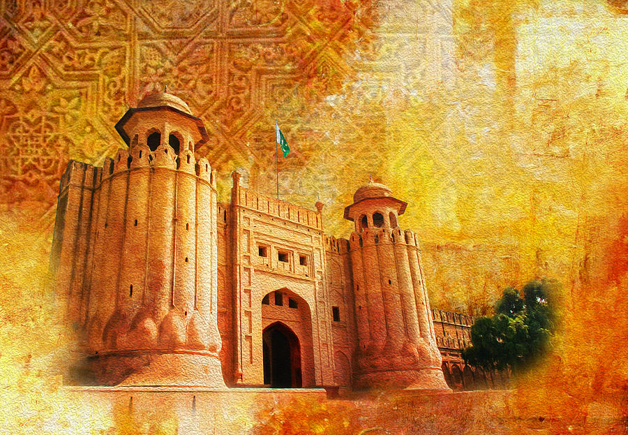 Architecture Painting - Shahi Qilla or Royal Fort by Catf