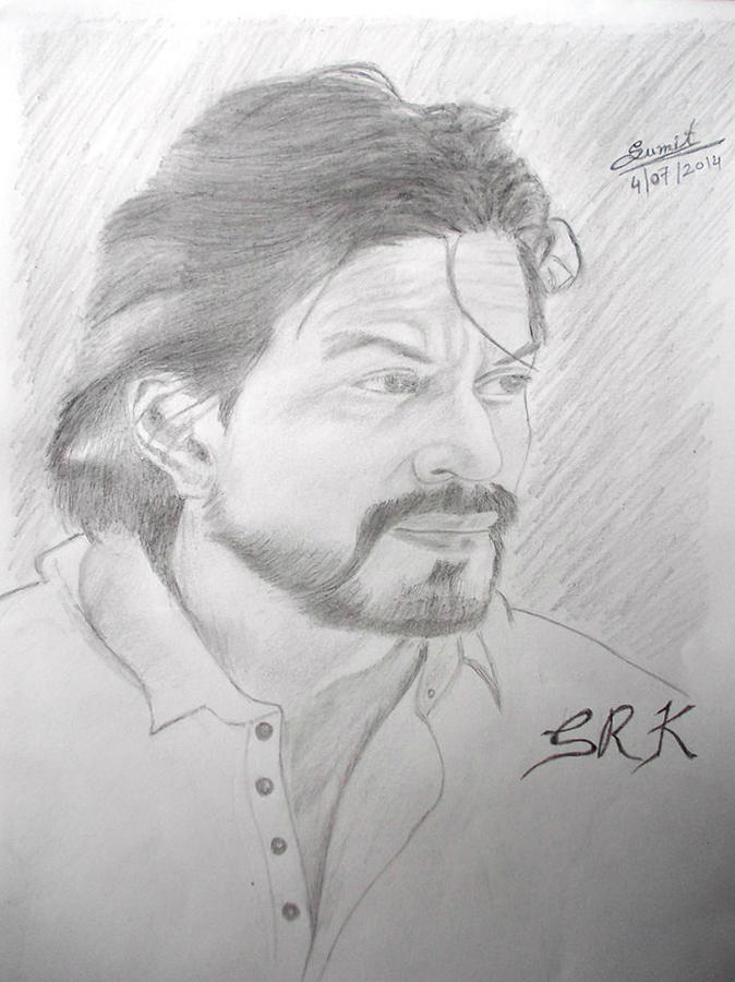 Shah Rukh Khan Drawing by Jamal Janjua  Artmajeur