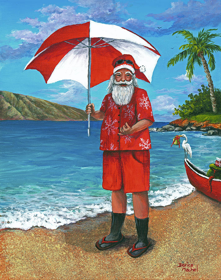 Santa Claus Painting - Shaka Santa by Darice Machel McGuire