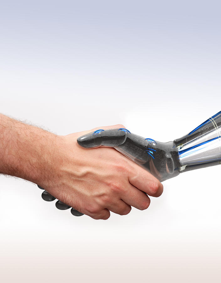 Shake Hands With New Technologies Photograph by Freder