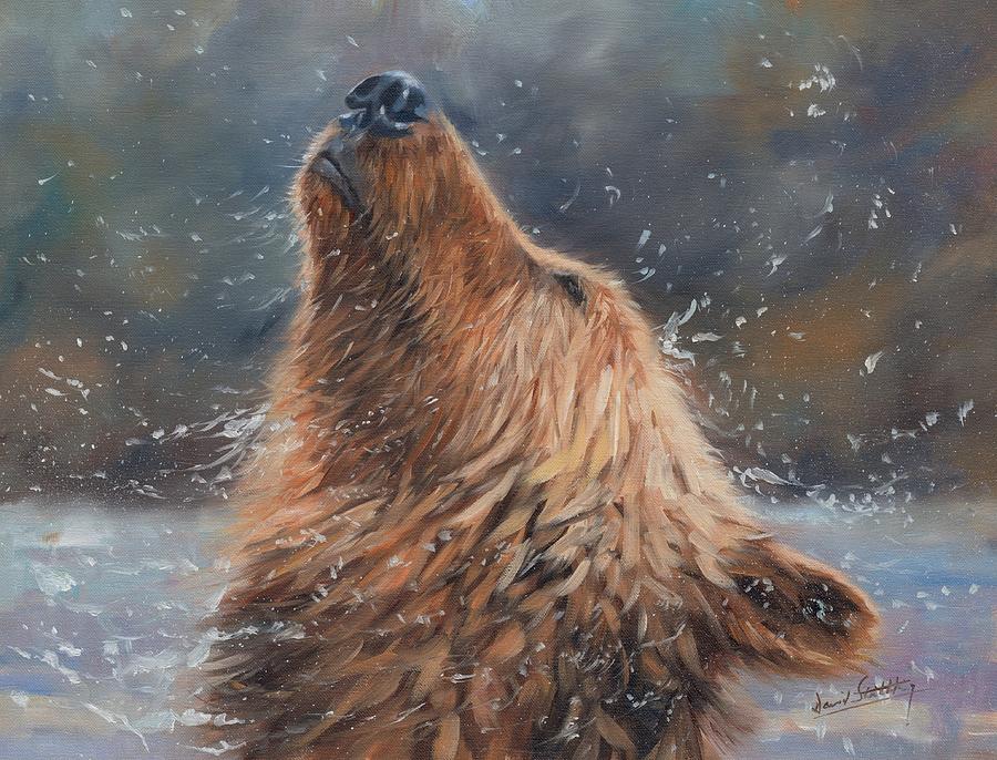 Wildlife Painting - Shake it by David Stribbling