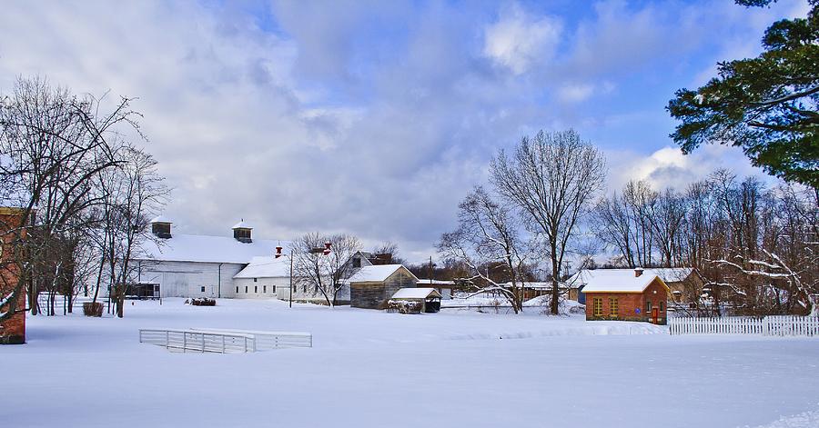 Shaker Barn Winter Photograph by Marisa Geraghty Photography