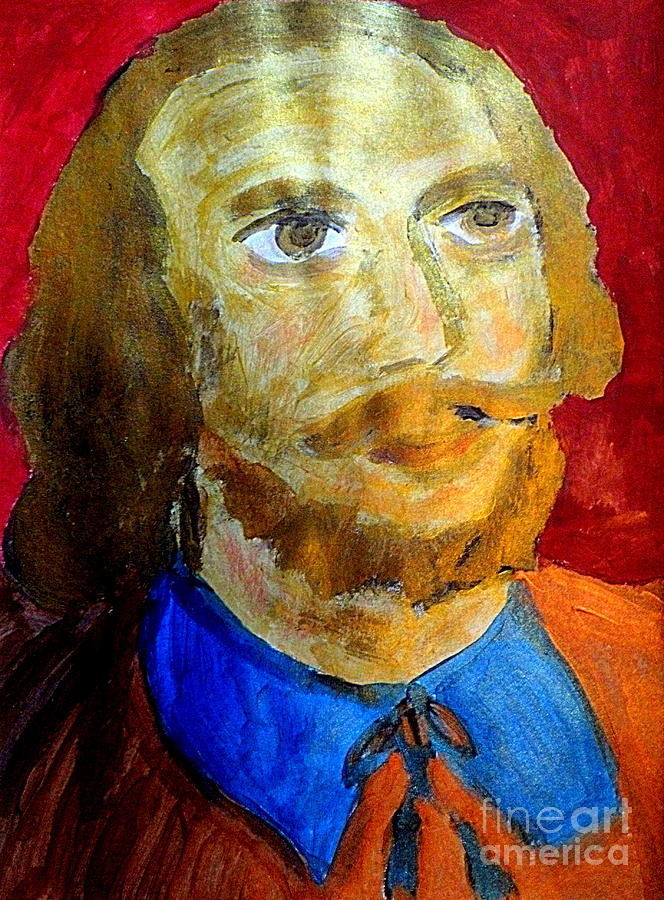 Honoring Shakespeare Gold 2 Painting by Richard W Linford