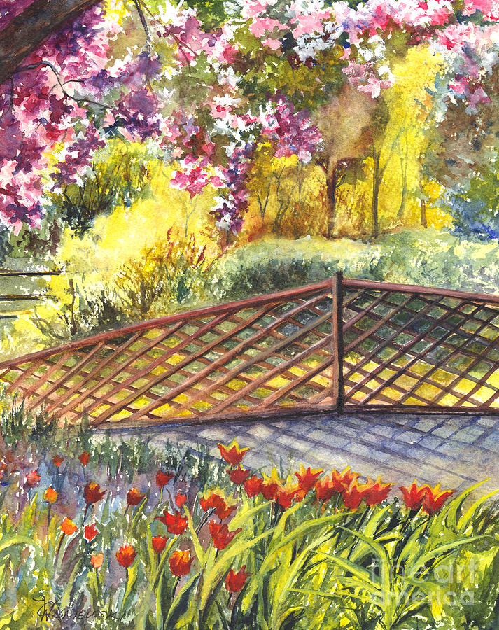 Central Park Painting - Shakespeares Garden in Central Park N Y C by Carol Wisniewski