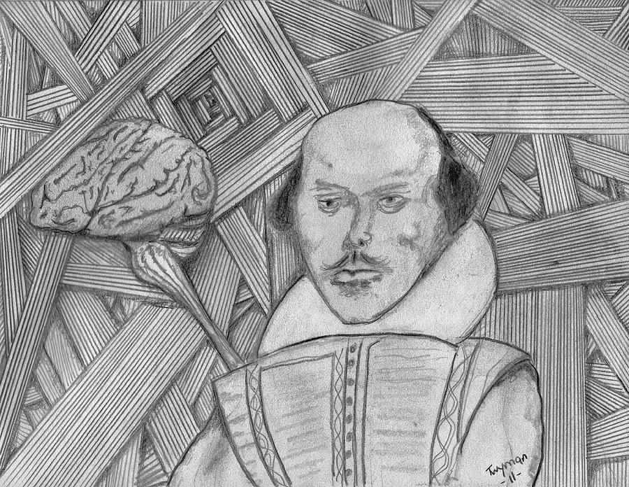 Shakespears Brain Drawing by Dan Twyman