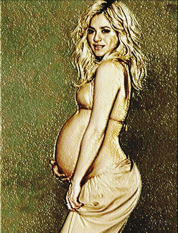 Shakira Digital Art - Shakira Baby by Piety Dsilva