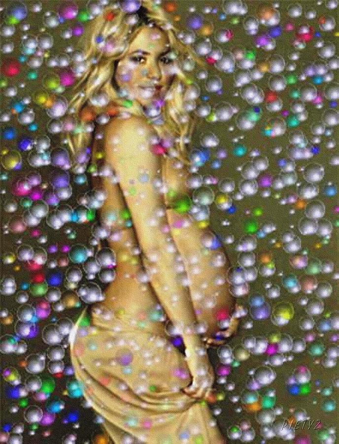 Shakira Bubbly Digital Art by Piety Dsilva
