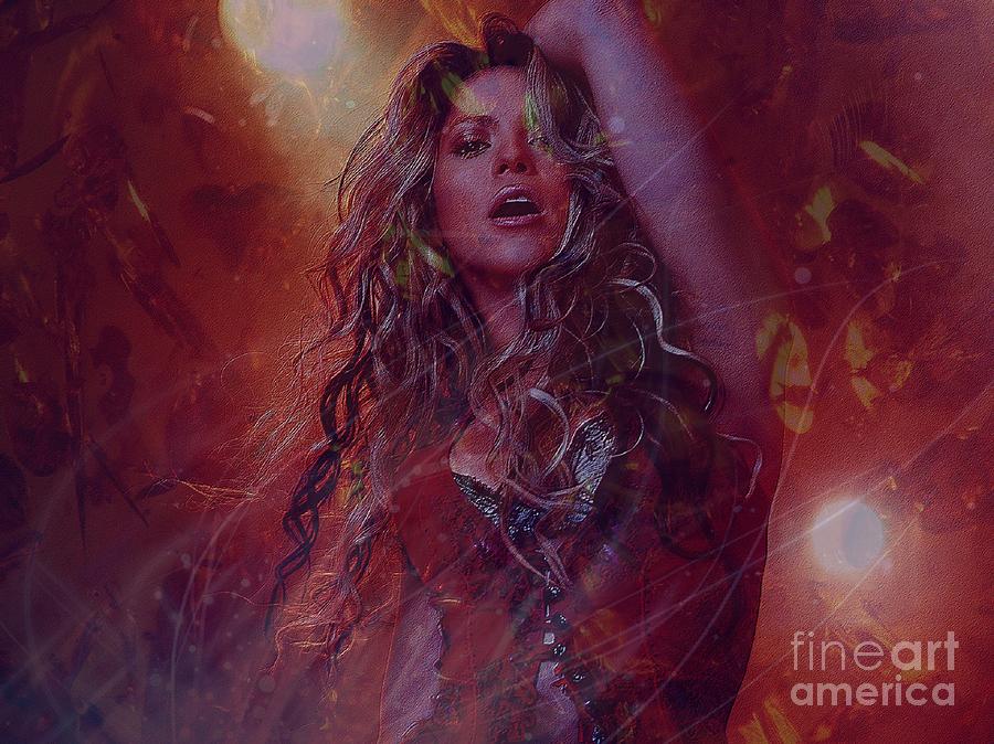 Shakira Digital Art - Shakira by Jessie Art