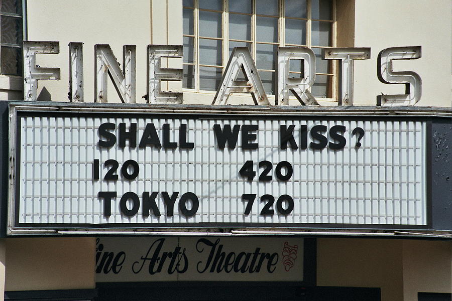 Movie Photograph - Shall We Kiss by Bernie Smolnik