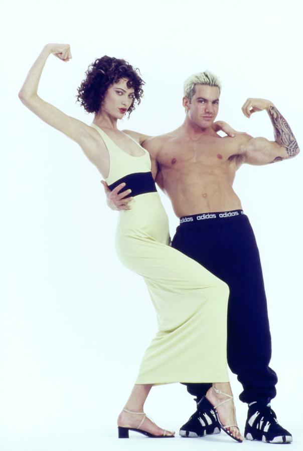 Shalom Harlow With Celebrity Fitness Trainer Sacha Photograph by Arthur Elgort