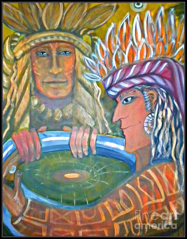 Shamanic Value Painting by Kathleen Jacobsen