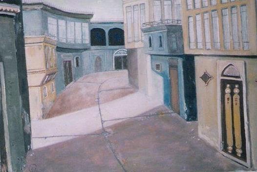 Building Painting - Shanasheel of Baghdad 1 by Rami Besancon Building Painting - Shanasheel of Baghdad 1 by Rami Besancon