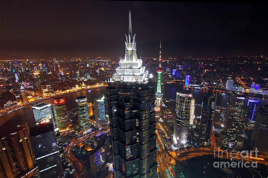 City Photograph - Shanghai at Night by Lars Ruecker