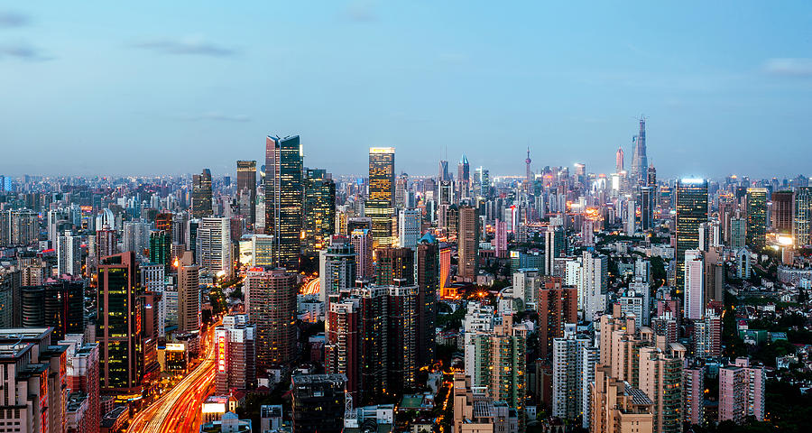 Shanghai City Skyline Photograph by Butternbear
