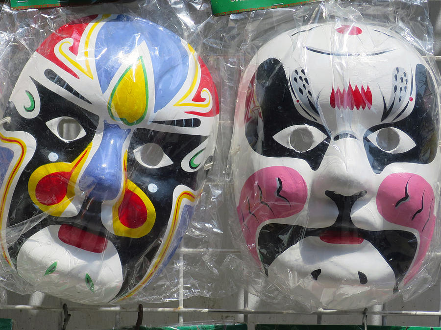 Shanghai Masks Photograph by Rick Locke - Out of the Corner of My Eye