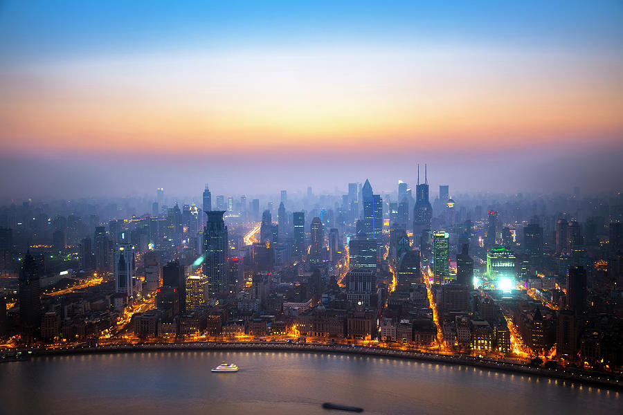 Shanghai Night Photograph by Chinaface