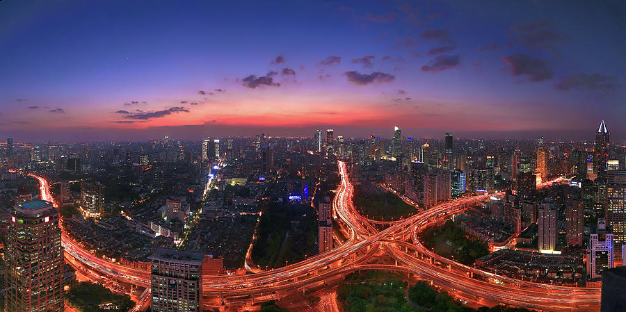 Shanghai Panorama Photograph by Genos Image