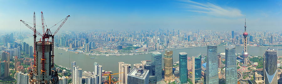 Shanghai panorama Photograph by Songquan Deng