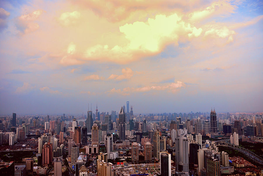 Shanghai Skyline Photograph by Genos Image