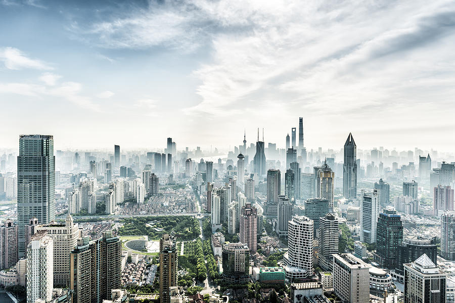 Shanghai Skyline Photograph by Jackal Pan