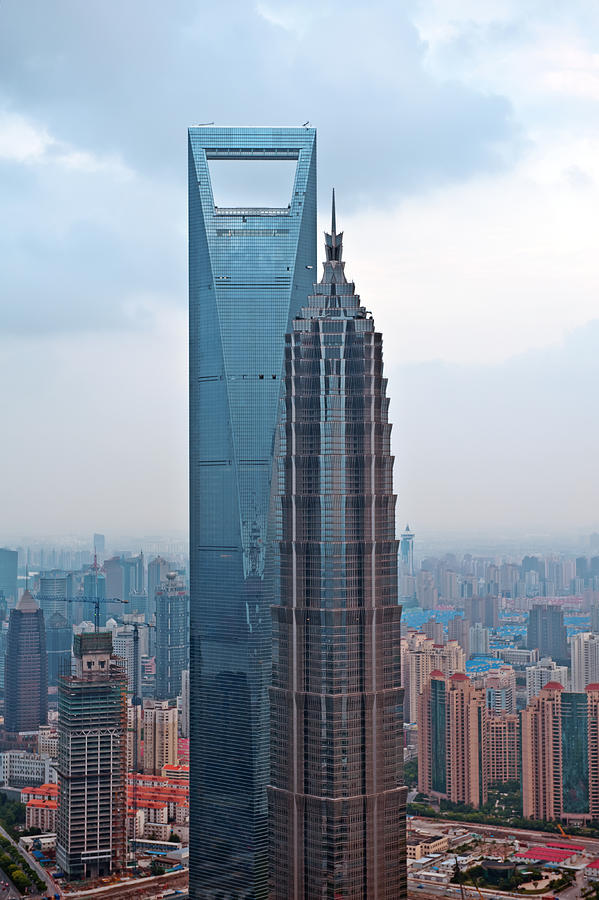 Shanghai Skyscrapers Pudong Photograph by Marek Poplawski