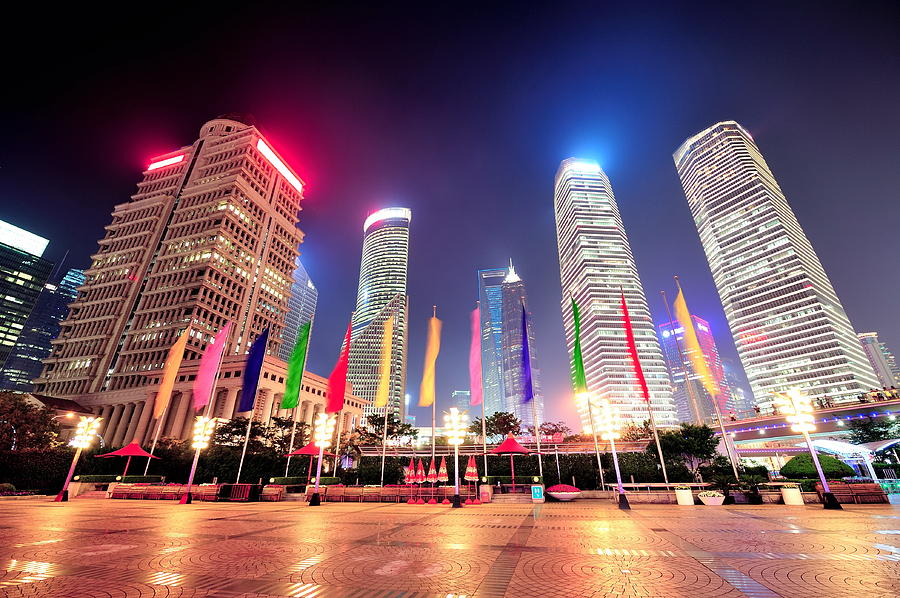 Shanghai urban skyscrapers Photograph by Songquan Deng