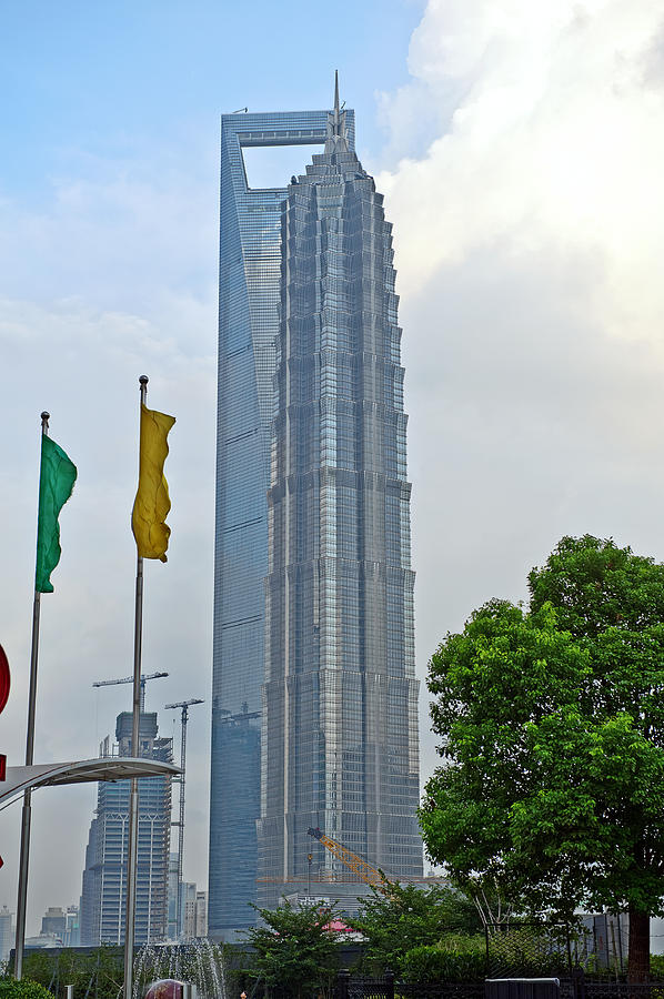 Shanghai World Financial Centre and Jinmao Tower Pudong Photograph by Marek Poplawski
