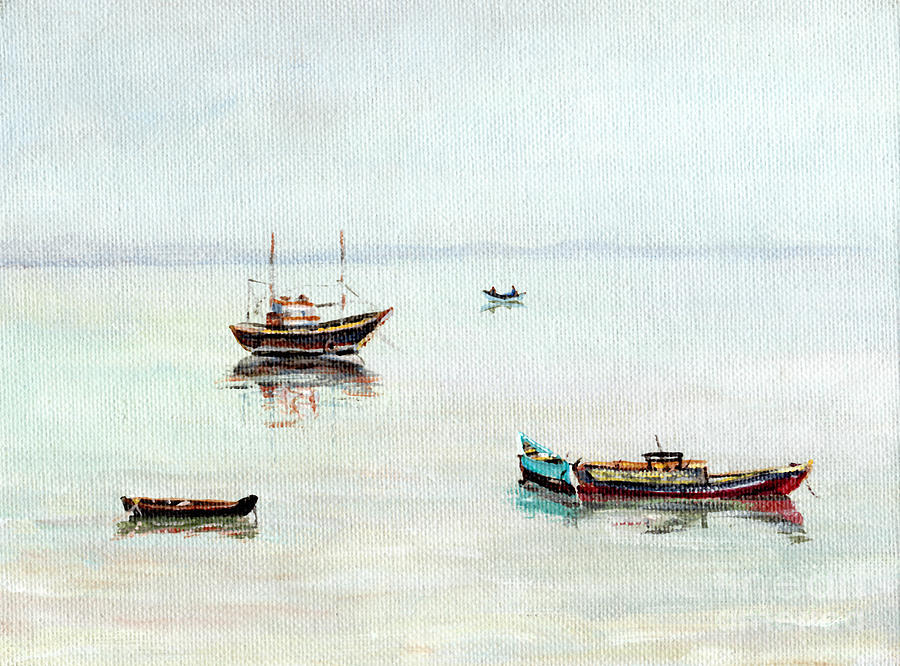 Shanghi early morning Painting by Valerie Freeman