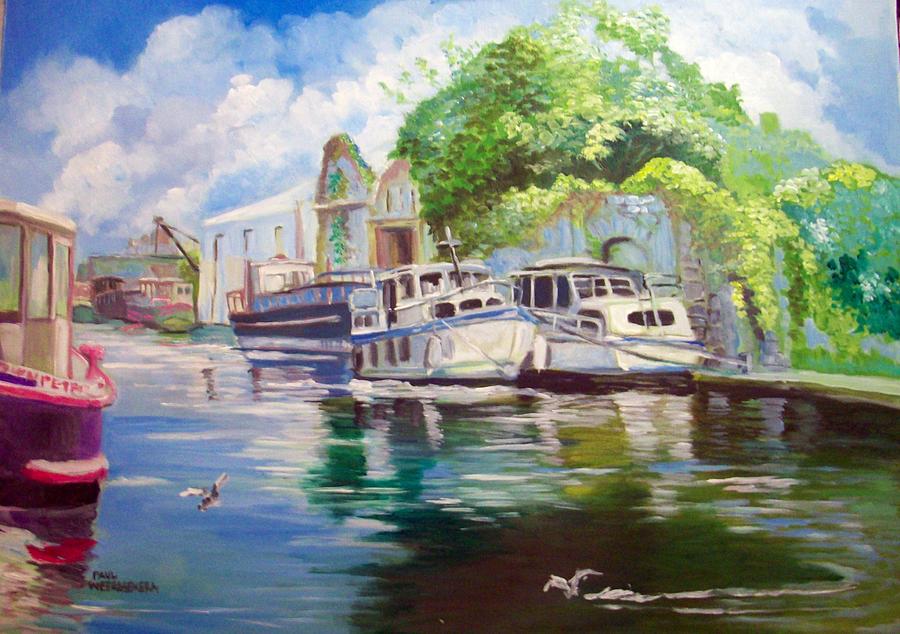 Shannon Harbour Co Offaly Ireland Painting by Paul Weerasekera