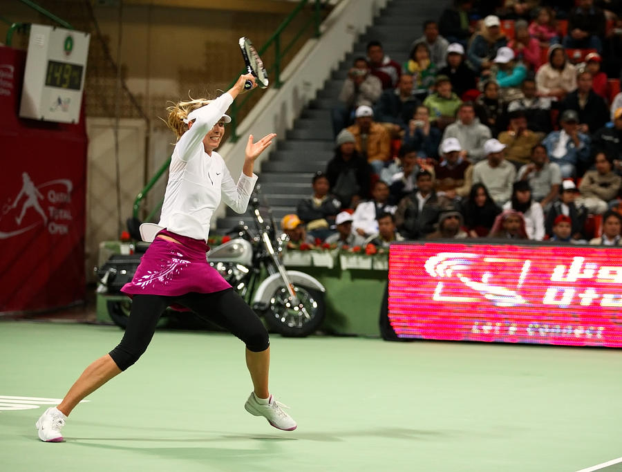 Sharapova at Qatar Open Photograph by Paul Cowan
