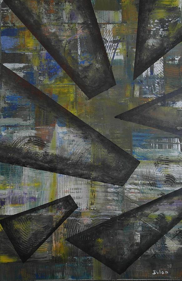 Abstract Painting - Shards of Glass by Maurice Dilan