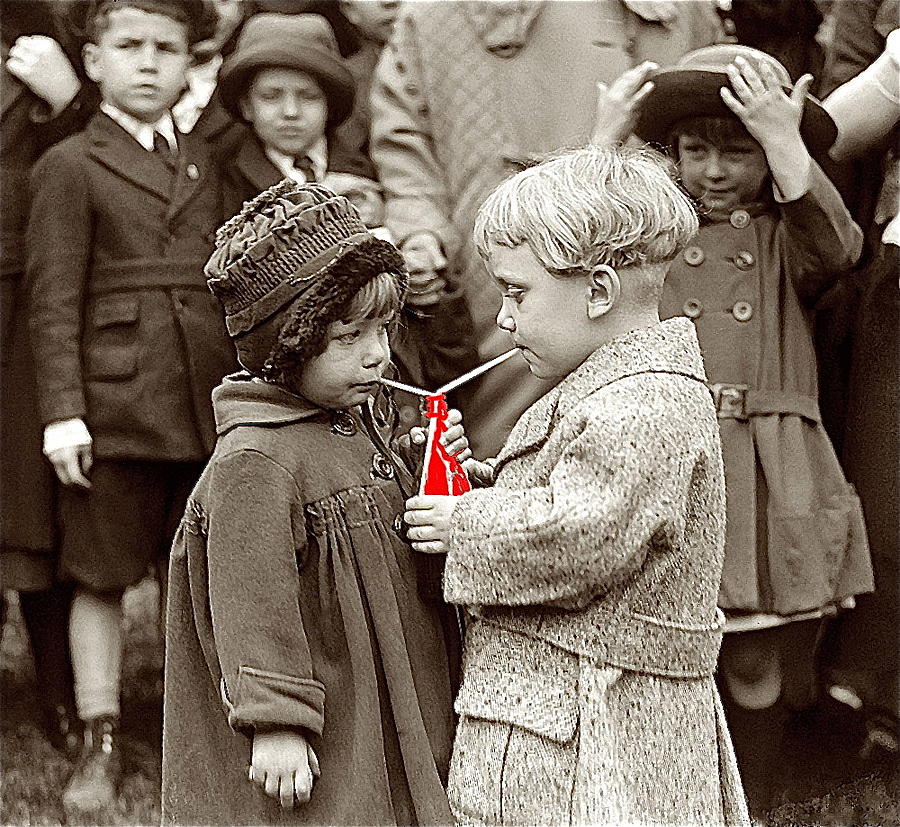Sharing a Coca-Cola White House Easter egg roll National Photo Co 1922-2014 Photograph by David Lee Guss