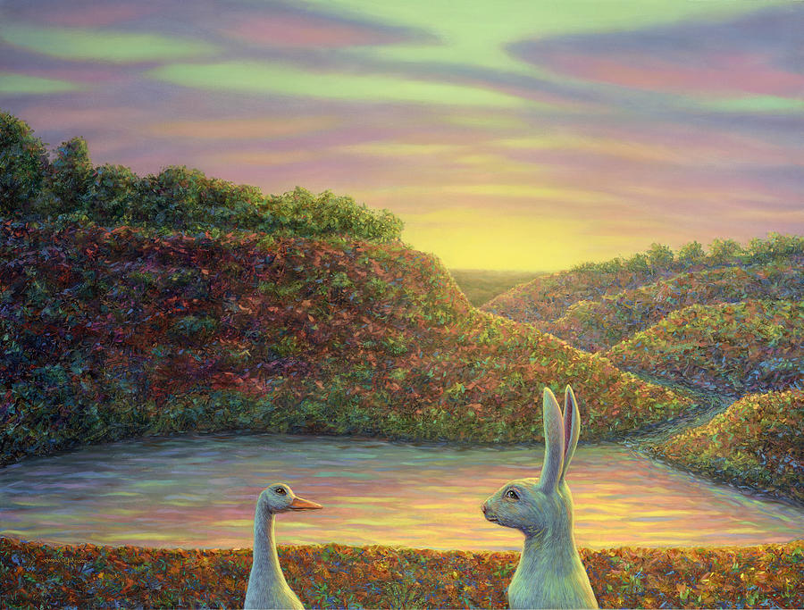 Sunset Painting - Sharing a Moment by James W Johnson