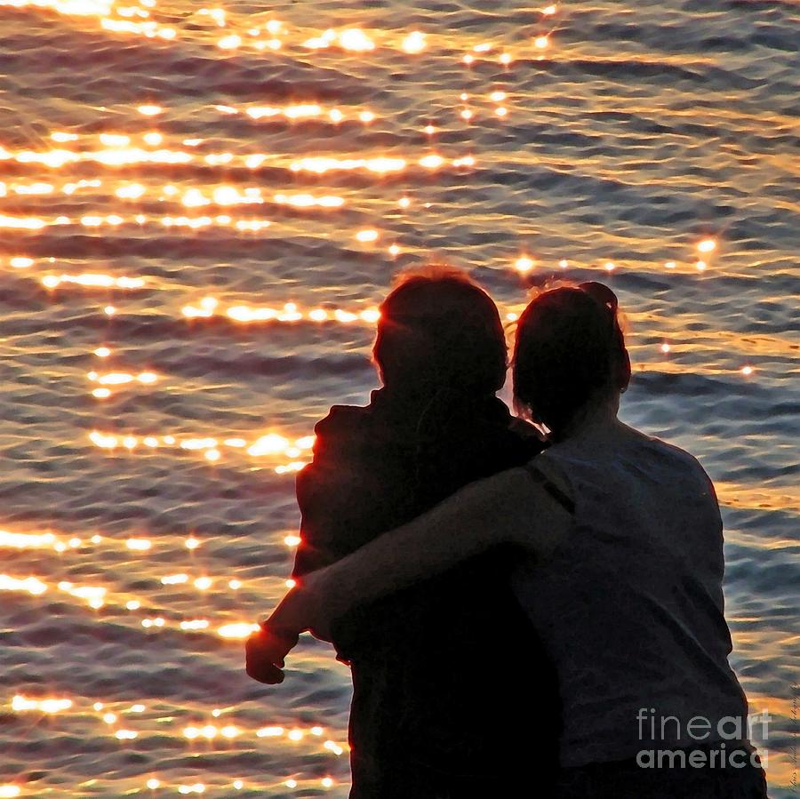 Sharing a Sunset Squared Photograph by Chris Anderson