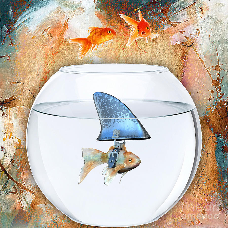 Fish Mixed Media - Shark Tale by Marvin Blaine