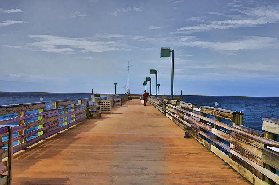 Sharkys Fishing Pier Photograph by Sandy Poore