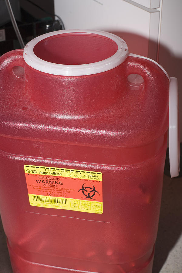 Sharps Container Photograph by Science Stock Photography