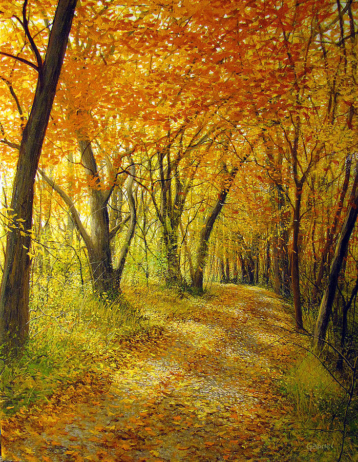 Fall Color Painting - Sharpsburg Wander by David Bottini