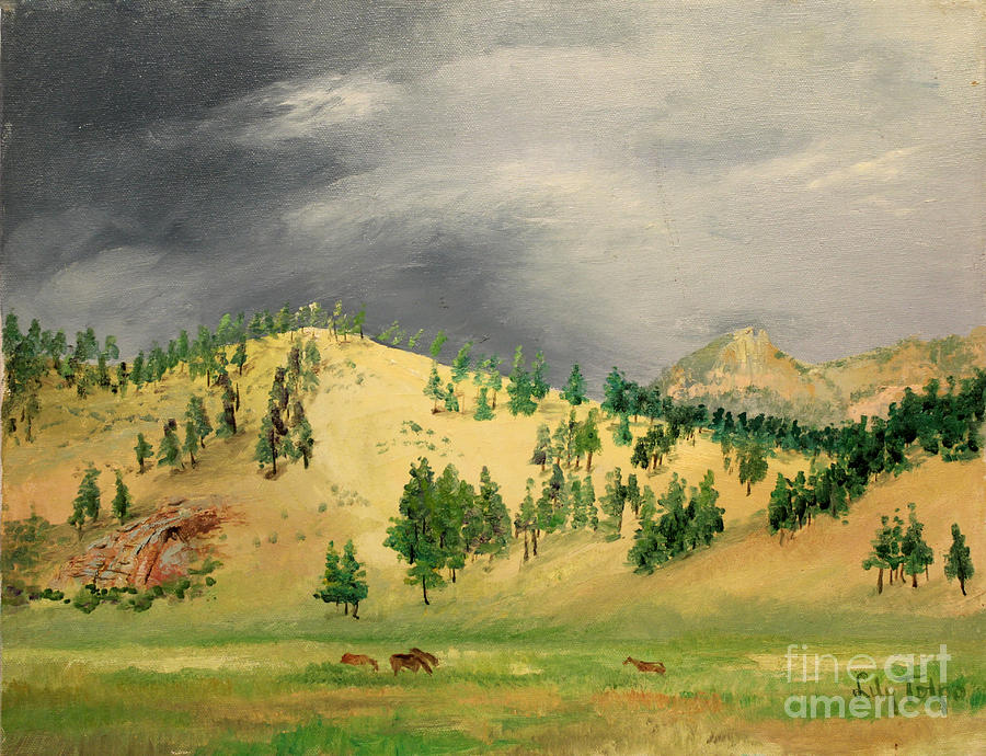 Shawnee Pasture - Colorado   Painting by Art By Tolpo Collection