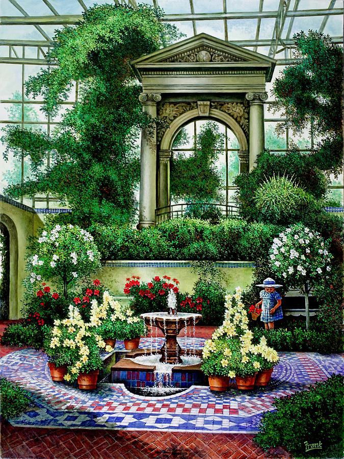 Shaws Gardens Mediteranian House Painting by Michael Frank