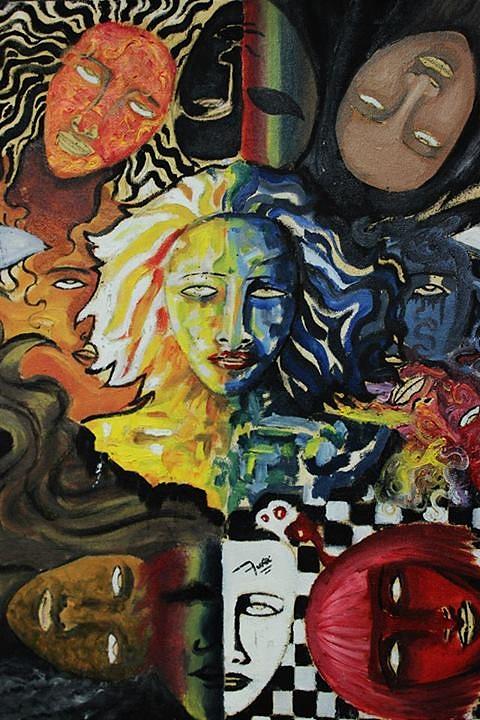 Chess Painting - She Faces by Furqi Faiq