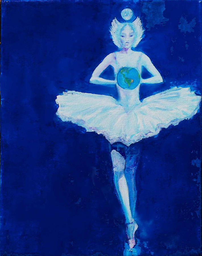 She Held The Earth In Her Hands Painting by Frederica Hall Fine Art