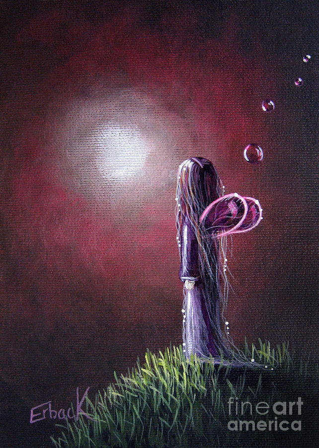 Fantasy Painting - She Is In The Arms Of Heaven by Shawna Erback by Moonlight Art Parlour