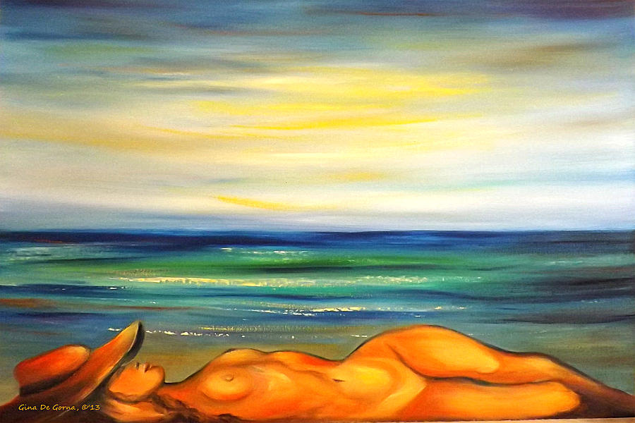 She Is the Sunset Painting by Gina De Gorna