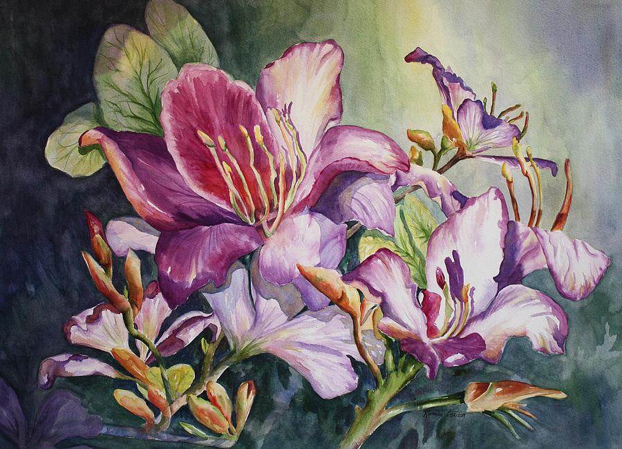 She Love Radiant Orchids Painting by Roxanne Tobaison