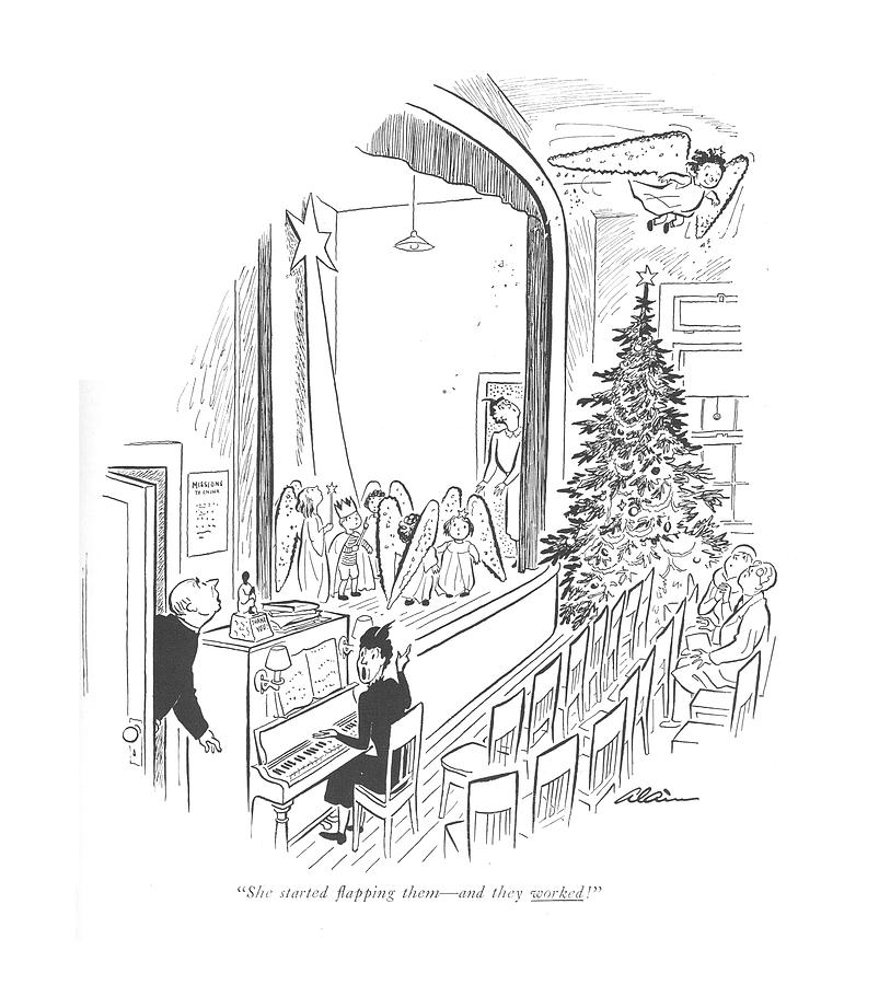She Started ?apping Them - And They Worked! Drawing by Alain She Started ?apping Them - And They Worked! Drawing by Alain